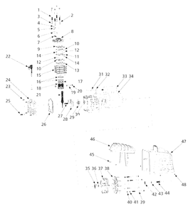 Pump Parts Diagram and Parts List for 1NNE8  Campbell Hausfeld Compressor